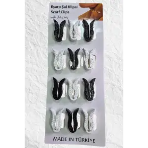 MLS EŞARP ŞAL KLİPSİ LALE 12 Lİ