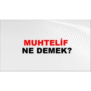 MUHTELİF