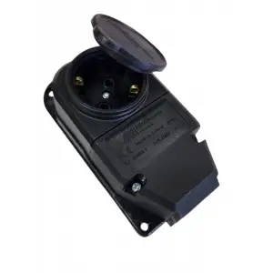 MUTLUSAN 1X16A MONAFAZE TOPRAKLI DUVAR PRİZİ MUT-29/6 (KAUÇUK)