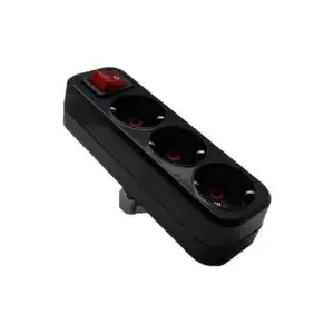 MUTLUSAN ANAH.ÜÇLÜ TOPRAKLI FİŞ PRİZ DÜZ SİYAH