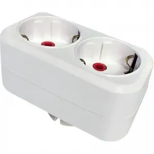 MUTLUSAN İKİLİ TOPRAKLI FİŞ PRİZ DÜZ BEYAZ