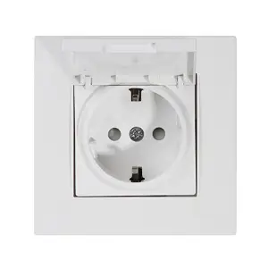 MUTLUSAN RİTA KAPAKLI TOPRAKLI PRİZ BEYAZ