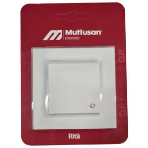 MUTLUSAN RİTA KAPAKLI TOPRAKLI PRİZ BEYAZ BLİSTER