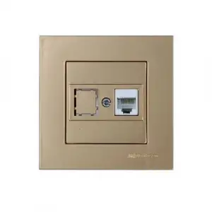 MUTLUSAN RİTA TELEFON PRİZİ 1XRJ11 DORE (PK-12 Lİ)