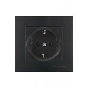 MUTLUSAN RİTA TOPRAKLI PRİZ SİYAH POŞETLİ(PK-12Lİ)