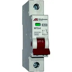 MUTLUSAN SİGORTA B20 AMP 6KA 1P (PKT-12 Lİ)