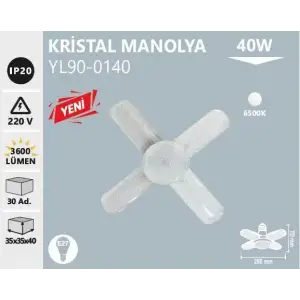 NOAS KRİSTAL MANOLYA AMPUL 40W 6500K YL90-0140