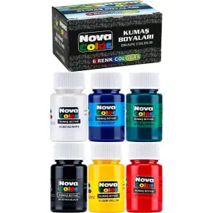 NOVA COLOR KUMAŞ BOYASI 30 ML 6 LI NC-188