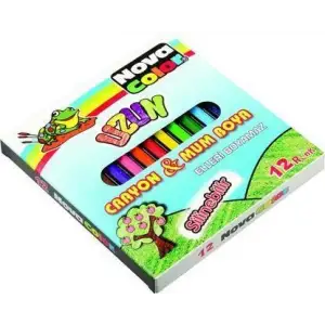 NOVA COLOR MUM PASTEL BOYA UZUN KÖŞ.12 Lİ 2112