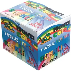 NOVA COLOR TEBEŞİR TOZSUZ RENKLİ 100 LÜ NC-4113