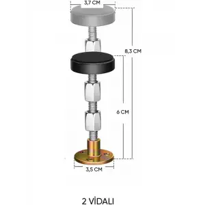 OMİLİFE YATAK BAZA BAŞLIK SABİTLEYİCİ 2 VİDALI PLS02-430