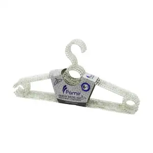 PAMİR BONCUK ELBİSE ASKISI KRİSTAL 6 LI PMR-101