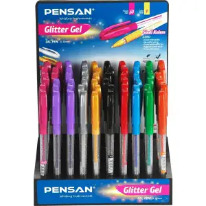 PENSAN GLITTER SİMLİ JEL KALEM 2280 (ST-60 LI)