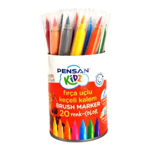 PENSAN KİDZ KEÇELİ KALEM FIRÇA UÇLU 20 RENK 4000