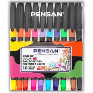 PENSAN TÜKENMEZ KALEM SIGN UP RENKLİ 10 RENK