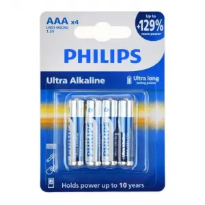 PHILIPS ULTRA ALKALİN İNCE PİL AAA LR03E4B 4 LÜ