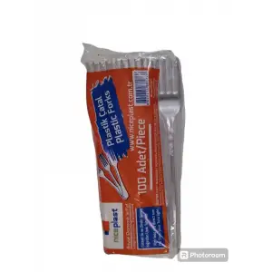 PLASTİK ÇATAL EKO 100 LÜ