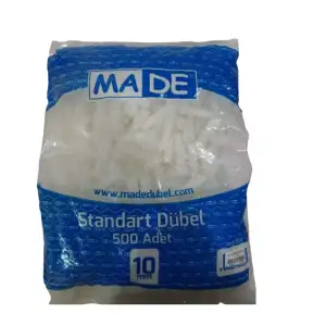 PLASTİK DÜBEL 10 MM KOD:004 500 LÜ BMX-2703