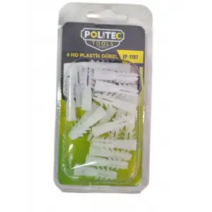 POLITEC VAKUMLU PLASTİK DÜBEL NO:6 ZP-1197