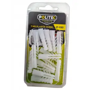 POLITEC VAKUMLU PLASTİK DÜBEL NO:7 ZP-1203