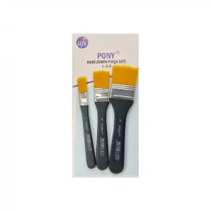 PONY HOBİ ZEMİN FIRÇA SETİ 1-3-5