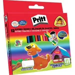 PRİTT MUM (PASTEL) BOYA JUMBO ÜÇGEN 12 Lİ 1655739