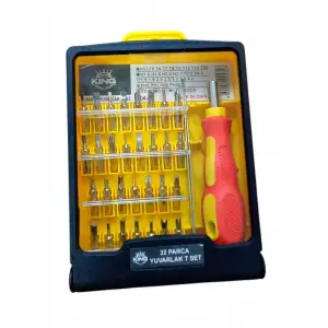 REAL KING YUVARLAK TORNAVİDA SET KARE 32 PARÇA TDR-472