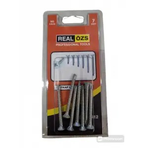 REAL ÖZS VAKUMLU MATKAP UÇLU VİDA 4,8X50 1412 7 Lİ