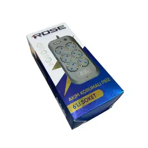 ROSE AKIM KORUMALI PRİZ 6 LI 3X2,5MM 5 MT GR-6005M