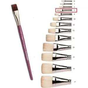 SAMUR YAĞLI BOYA FIRÇASI NO:6          (PKT-12 Lİ)