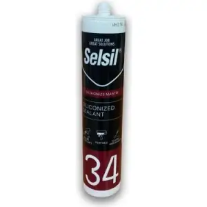 SELSİL 34 SİLİKONİZE MASTİK BEYAZ 450 GR 34248