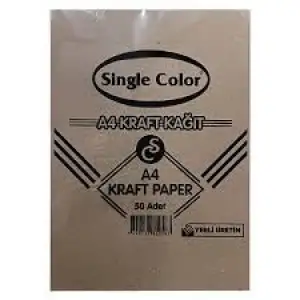 SİNGLE COLOR A4 KRAFT KAĞIDI 50 Lİ