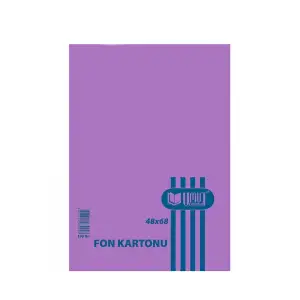 SİNGLE COLOR FON KARTONU 48X68CM MOR (PK-100LÜ)