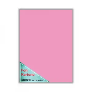SİNGLE COLOR FON KARTONU 48X68CM PEMBE (PK-100LÜ)