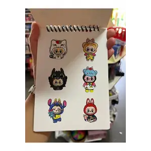 SİNGLE COLOR LABUBU STİCKER DEFTERİ (PKT-12 Lİ )