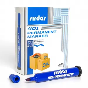 SIRDAŞ PERMA.MARKER KALEM KESİK UÇ MAVİ(PKT-12 Lİ)