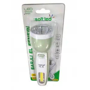 SOFTLED EL FENERİ ŞARJLI YOL AYDINLATMALI K-0750