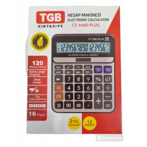 TGB HESAP MAKİNESİ CT-160D PLUS