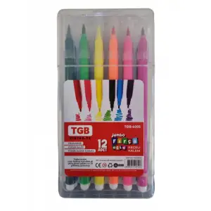 TGB KEÇELİ KALEM FIRÇA UÇLU 12 RENK TGB-6005