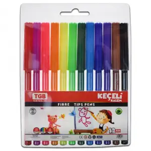 TGB KEÇELİ KALEM 12 RENK TGB-3006       (KT-12 Lİ)