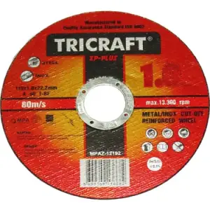 TRICRAFT İNOX KESİCİ TAŞ 115 MM 3301 (PKT-25 Lİ)