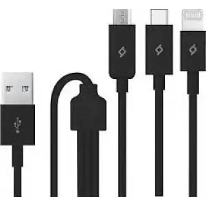 TTECH HIZLI USB ŞARJ KABLOSU TYPE-C SİYAH 2DK7521