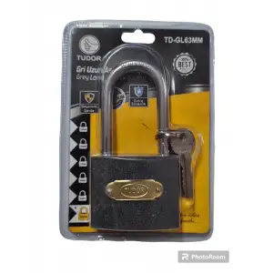 TUDOR ASMA KİLİT GRİ UZUN 63 MM VKM TD-GL63MM