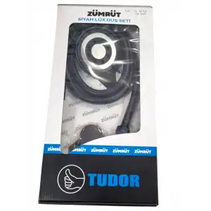 TUDOR ZÜMRÜT DUŞ SETİ SİYAH LÜKS DS-L0051