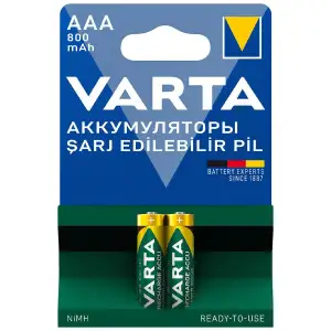 VARTA ŞARJLI İNCE PİL AAA 800 MAH 2 Lİ