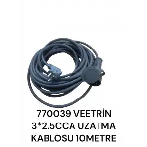 VEETRİN 3X2,5 CCA KABLO 3LÜ KAUÇUK 10MT S-32510-3