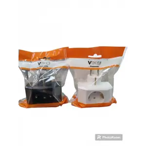 VİKO 3 LÜ FİŞ PRİZ YONCA TİPİ GOLYAT BEYAZ POŞETLİ