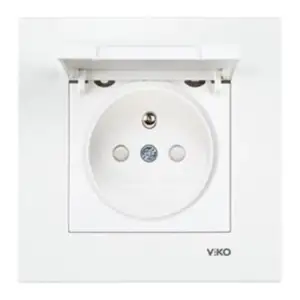 VİKO KARRE TOPRAKLI PRİZ KAPAKLI (KUTU-10 LU)