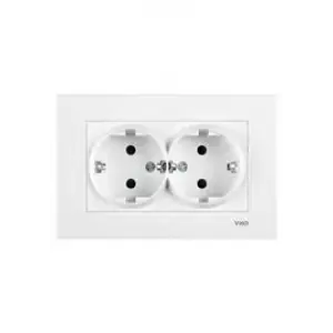 VİKO TOPRAKLI PRİZ ÇERÇEVELİ 2 Lİ S/A (KT-10 LU)