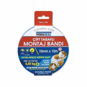 VODASEAL ÇİFT TARAFLI MONTAJ BANDI 10MM X10M 0789